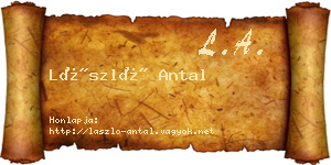 László Antal névjegykártya