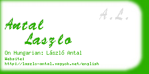 antal laszlo business card
